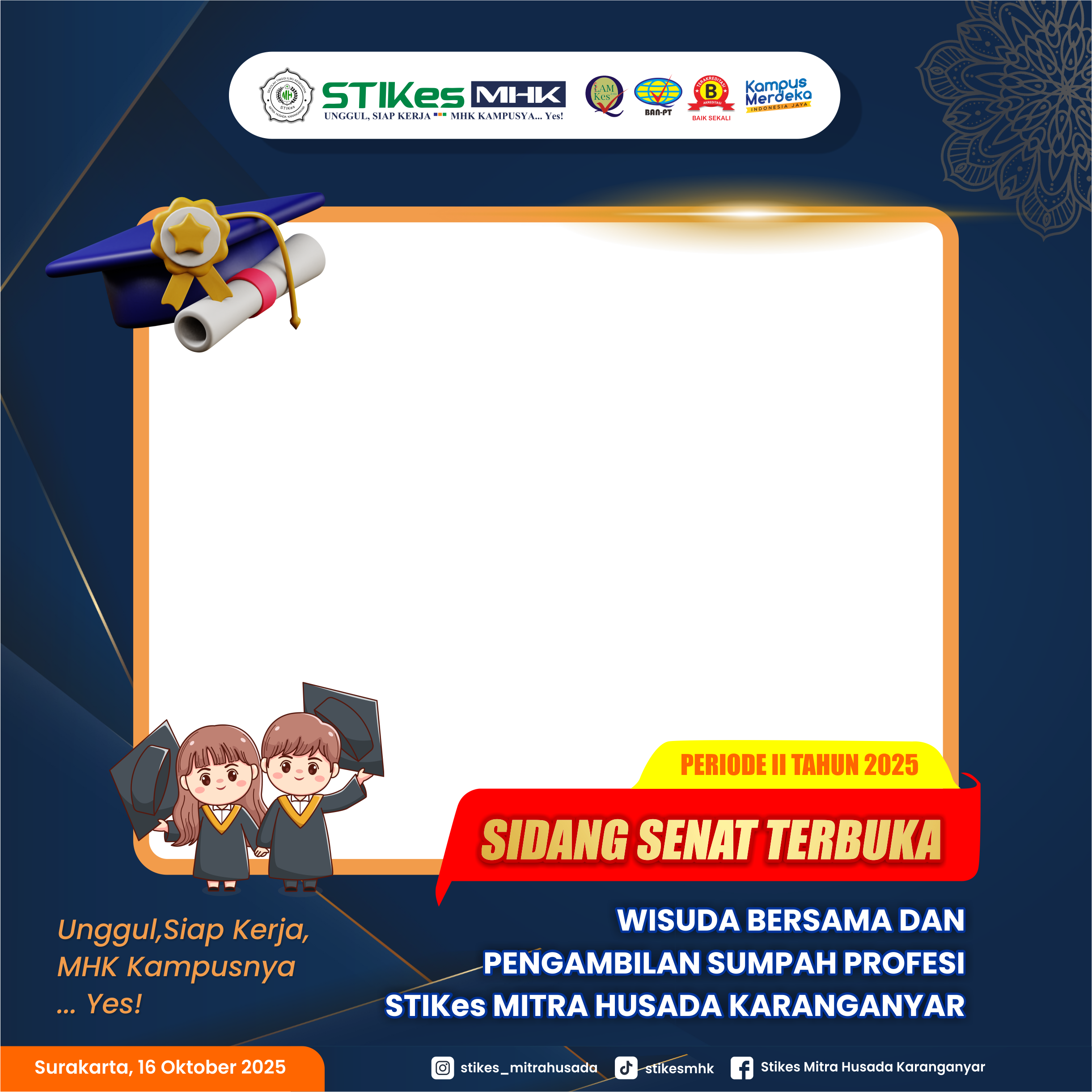TWIBBON WISUDA BERSAMA DAN SUMPAH PROFESI STIKes MHK 